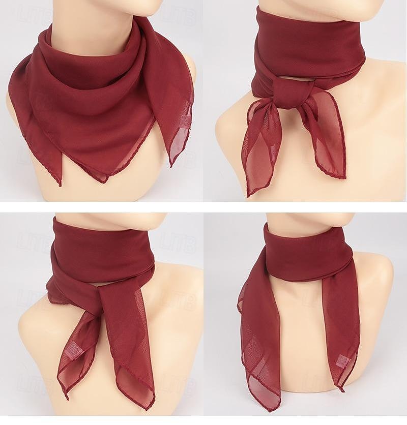 Retrò Vintage Anni 1950 Sciarpa quadrata in chiffon Per donna Addio al Nubilato Adulti Sciarpa del 2025 a $11.49 –P11