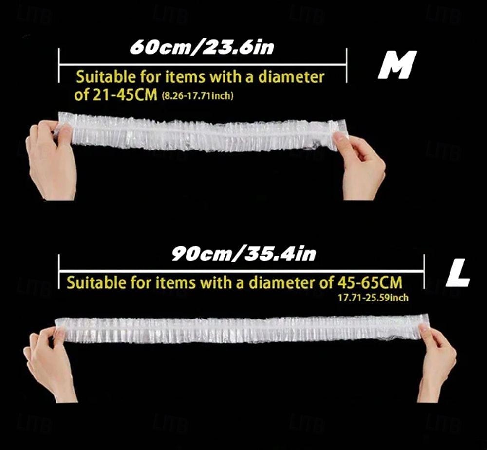 Thickened Transparent Dust Cover Universal Kitchen Rice Cooker Air Conditioner Household Appliances Transparent Film Cover Elastic Band Disposable Dust Cover 2025 - $7.99 –P5
