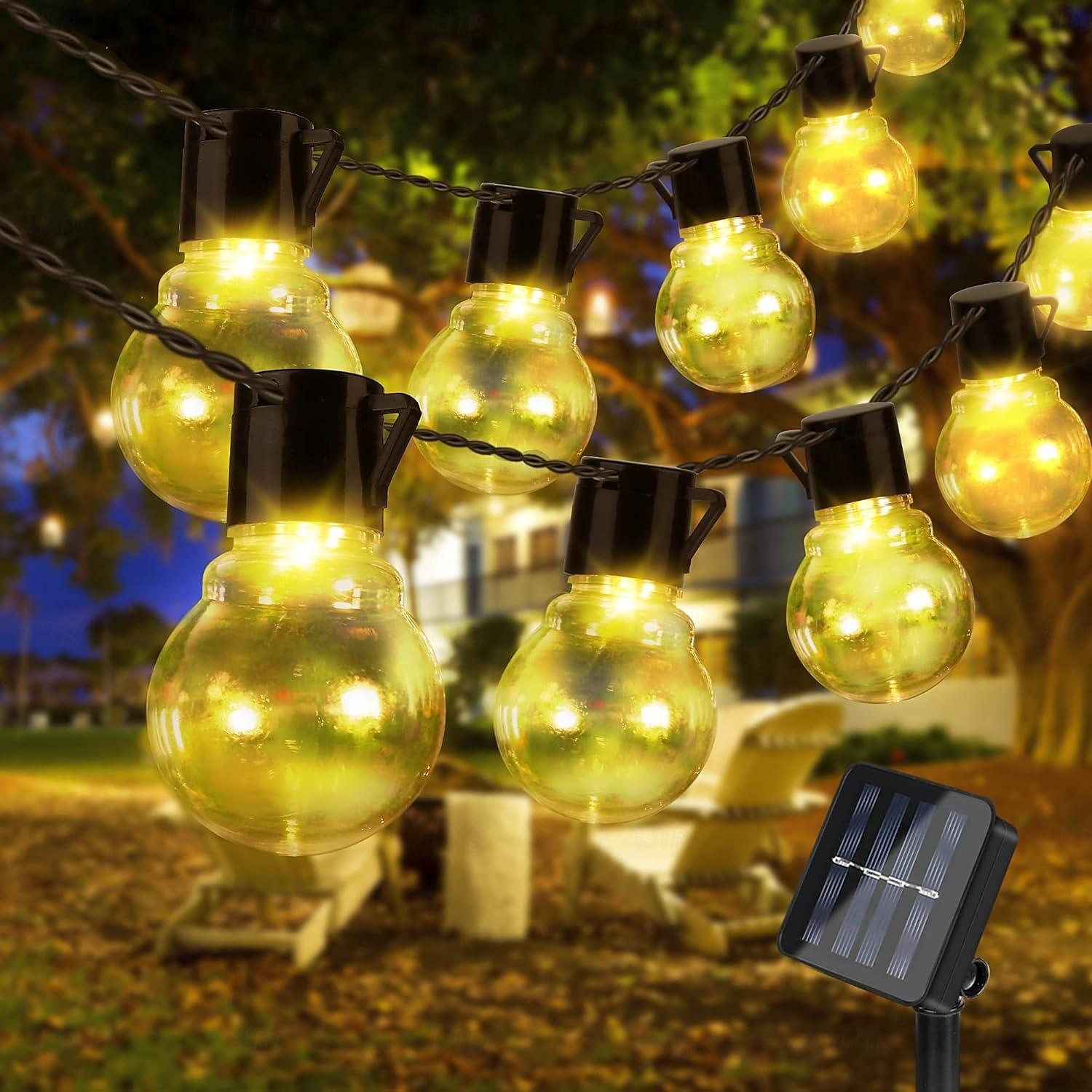 Solar Fairy Lights Outdoor 10/20/30 LED Outdoor Solar Bulbs Fairy Lights 8 Modes Waterproof IP65 Solar Powered Garden Fairy Light Lighting for Wedding Party Garden Yard Balcony 2025 - $37.99 –P5