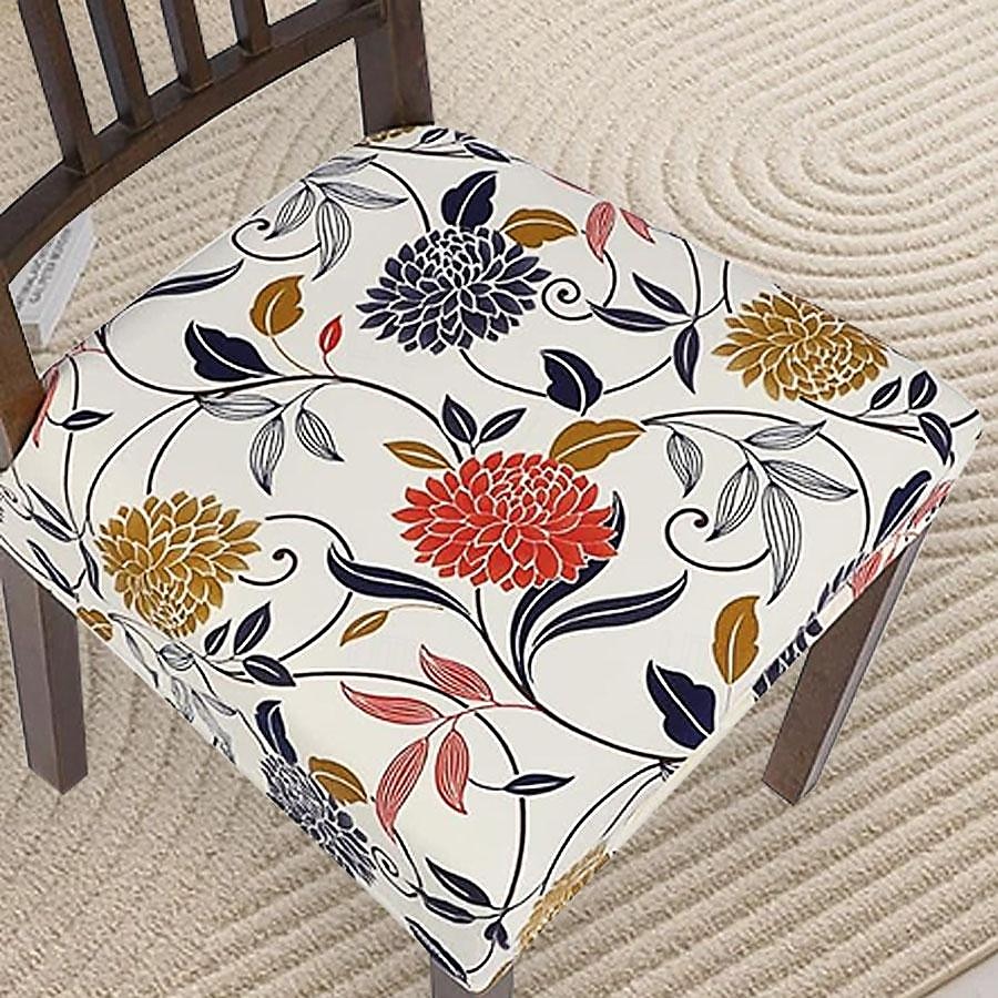 Capas elásticas para assento de cadeira, 4 peças, capa de almofada com estampa floral, capas removíveis e laváveis para cadeiras de jantar, anti-poeira, capas para cadeiras de sala de jantar, capas de 2025 por $39.99 –P10