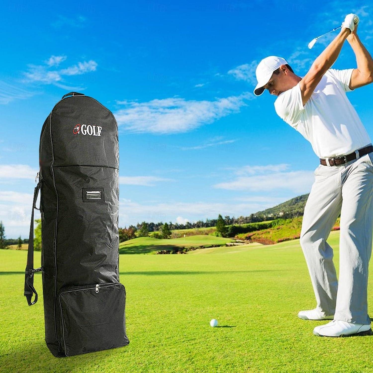 Bolsa de viagem para golfe com rodas, resistente, capa de viagem para clube de golfe, alça ajustável, tamanho universal para companhias aéreas, bolsa de aviação de golfe de 2025 por $44.99 –P5