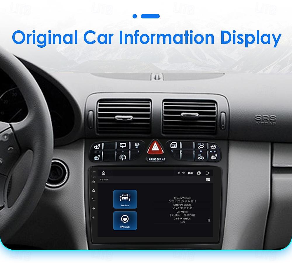 Android Car Radio For Mercedes-Benz C-Class/CLK 2000-2005 8G128G Carplay Stereo Player WIFI GPS Navigation 2025 - $302.19 –P19