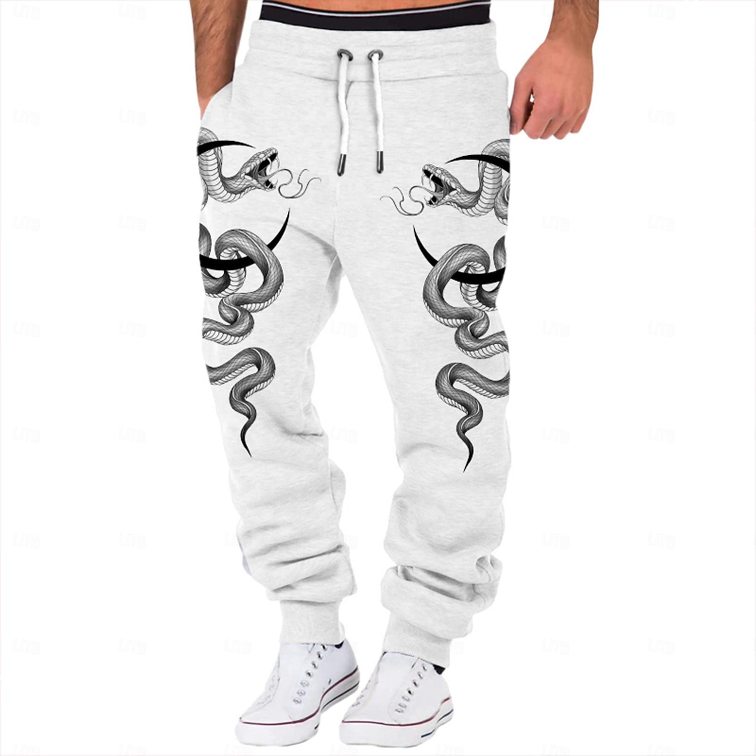 Herren Punk Gothic Schlange Jogginghose Trainingshose Jogginghose Jogger Hosen Hose 3D-Druck Mittlere Taillenlinie Party Strasse Urlaub Frühling Herbst Regular Fit Mikro-elastisch 2025 - $22.99 –P4