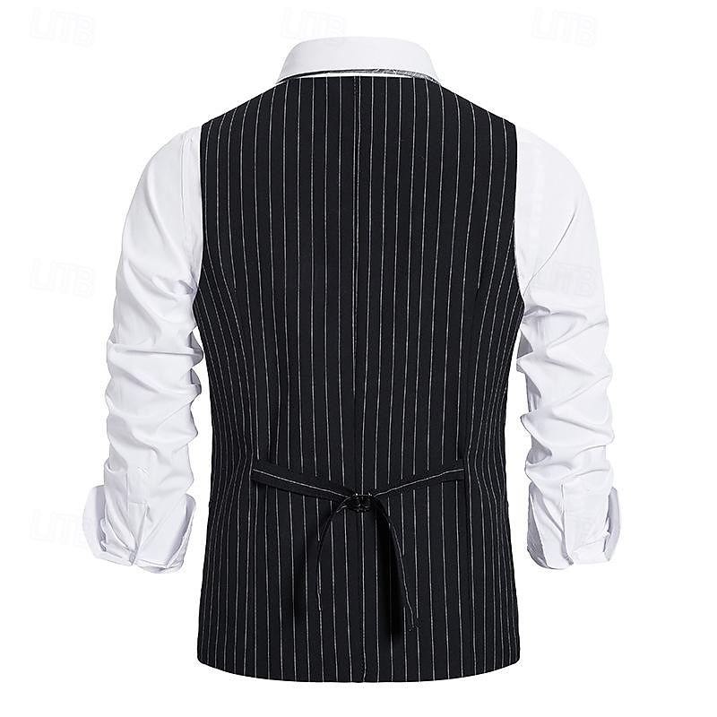 Velký Gatsby Gentleman Gangster Retro Řvoucí 20s 20. léta 20. století Úbory Kamizelka Panamský klobouk Sada příslušenství Pánské Kostým Retro Kostýmová hra Maturitní ples Festival Nákrčník Vánoce 2025 - $44.99 –P4