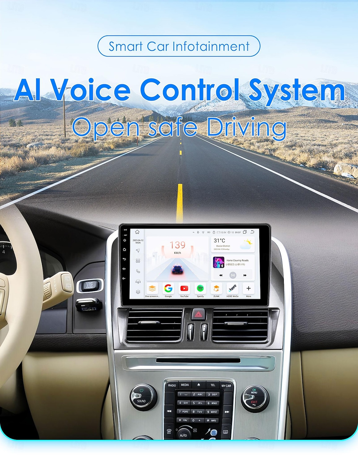 Android 12 Car Radio GPS for Volvo XC60 2008 - 2013 Multimedia Video Player Navigation Wireless Carplay 2025 - $137.99 –P1