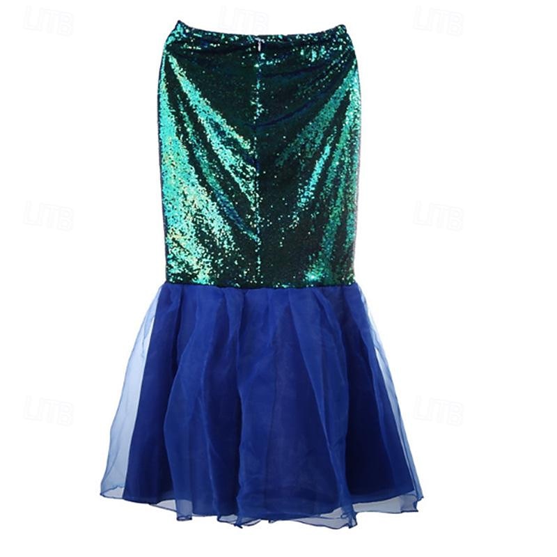 A kis hableány Sellő Szoknya Szerepjáték Jelmezek Felszerelések Cosplay jelmez Filmsztár jelmez for Női Felnőttek Farsang Álarcos mulatság 2025 - $34.99 –P5