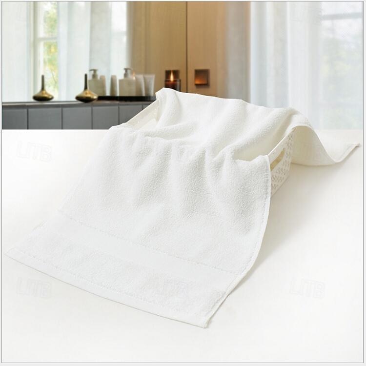 Asciugamano o asciugamano viso in tinta unita morbido e assorbente in cotone 100% per il bagno di casa del 2025 a $6.99 –P7
