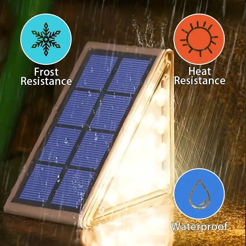 Outdoor IP67 Waterproof Solar Step Light Outdoor Stair Lights LED Lens Design Super Bright Anti-theft Stair Light Decor Lighting For Garden Deck Garden Lamp Landscape Lights 1X 2X 2026 - $34.99 –P13