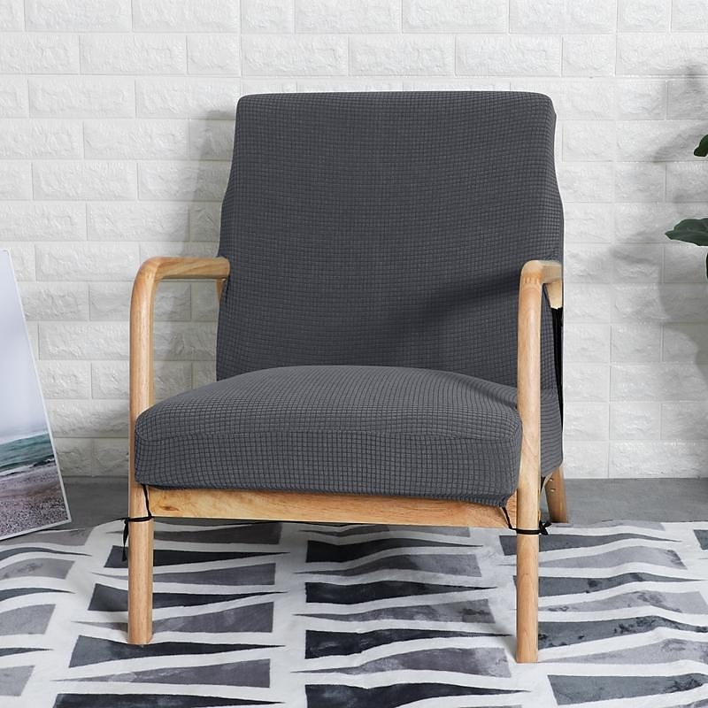 husă de scaun rezistentă la apă husă de scaun casual jacquard elastic cu închidere cu fermoar protector de mobilier uni de culoare solidă lavabilă detașabilă pentru un singur scaun 1buc 2025 - $18.99 –P11
