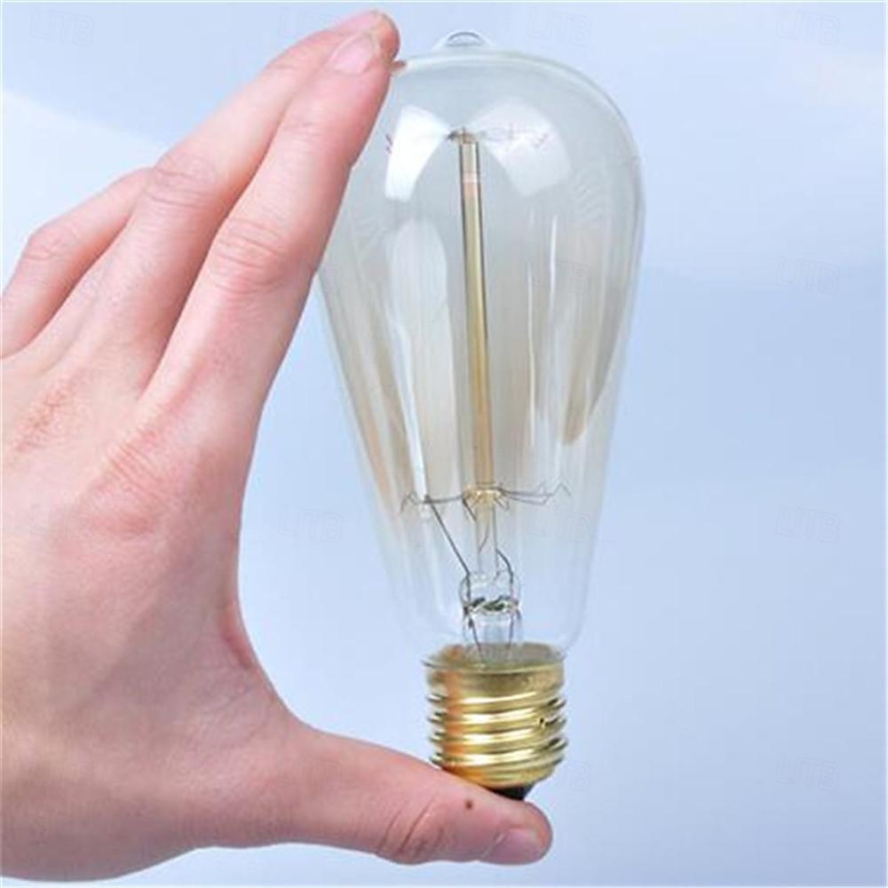 6 pièces / 3 pièces 40 W E26 / E27 ST64 Jaune chaud 2200 k Intensité Réglable / Rétro / Décorative Ampoule à incandescence Vintage Edison 220-240 V de 2025 ? $12.49 –P3