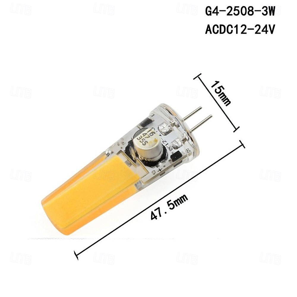 G4 Bi-pin LED Light Bulbs 3W Equivalent to 30 Watt Light Bulb AC DC 12V-24V 3000K Warm White/6000K White or Under Cabinet Light Ceiling Lights RV Boats Outdoor Landscape Lighting 2026 - $38.37 –P3