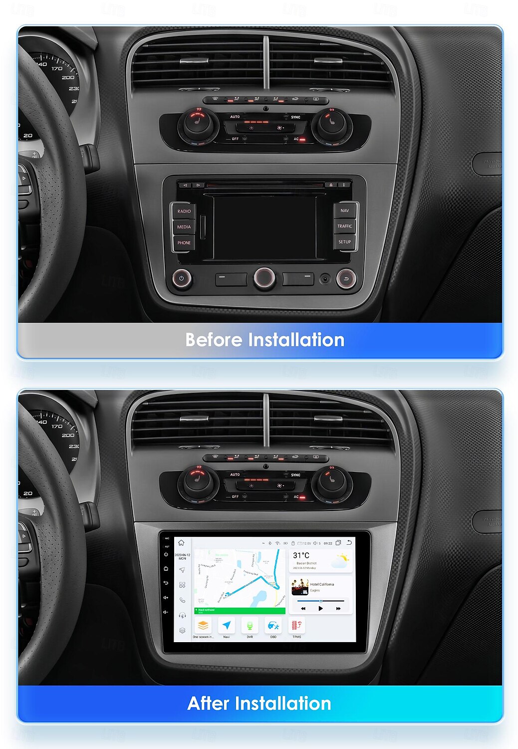 Android 12 для Seat Altea 2004-2015 Toledo 3 2004-2009 мультимедийный видеоплеер navigaion gps carplay автомагнитола 2025 - $252.49 –P4
