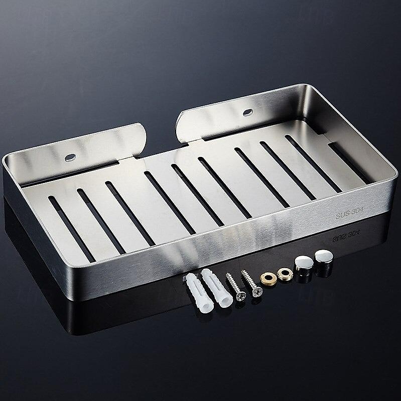 Duschregal Seifenschalenhalter Edelstahl Badezimmer Einzelregal hohl modern Wandmontage 1Stk 2026 - $32.99 –P7