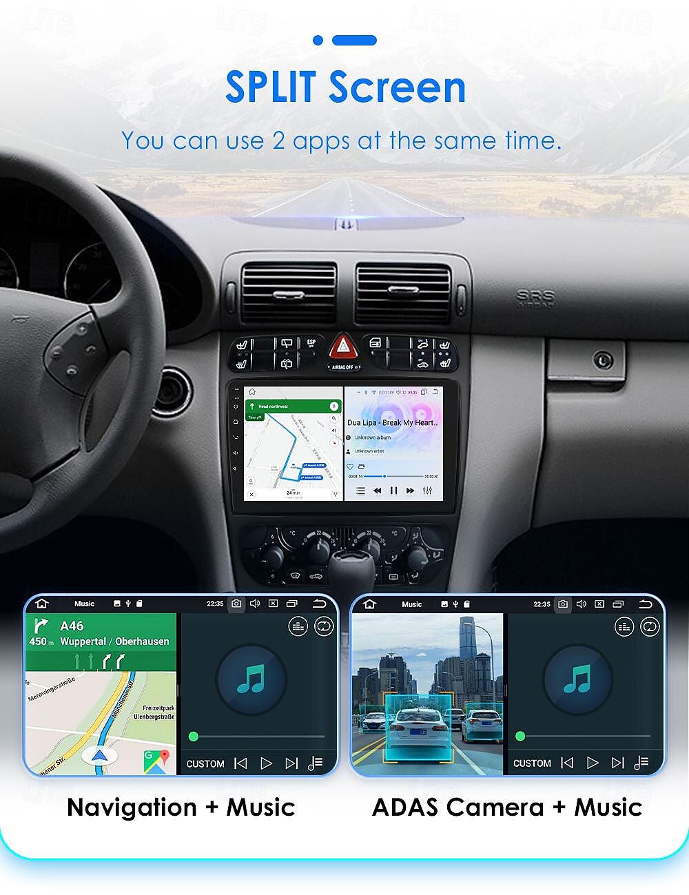 Android Car Radio For Mercedes-Benz C-Class/CLK 2000-2005 8G128G Carplay Stereo Player WIFI GPS Navigation 2025 - $302.19 –P14