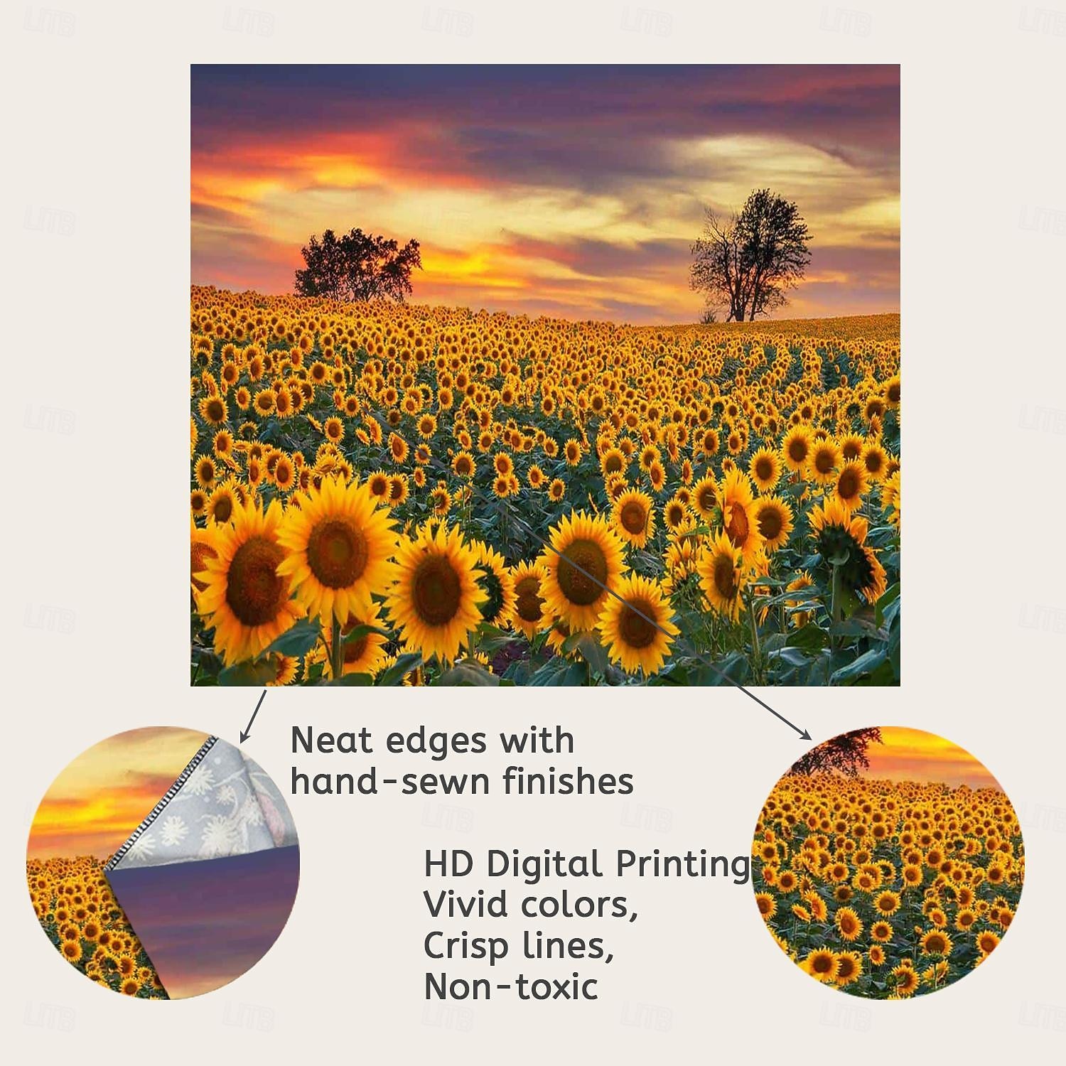 Wall Tapestry Art Decor Blanket Curtain Picnic Tablecloth Hanging Home Bedroom Living Room Dorm Decoration Polyester Sunflower Beauty Views 2026 - E£1165.1 –P3