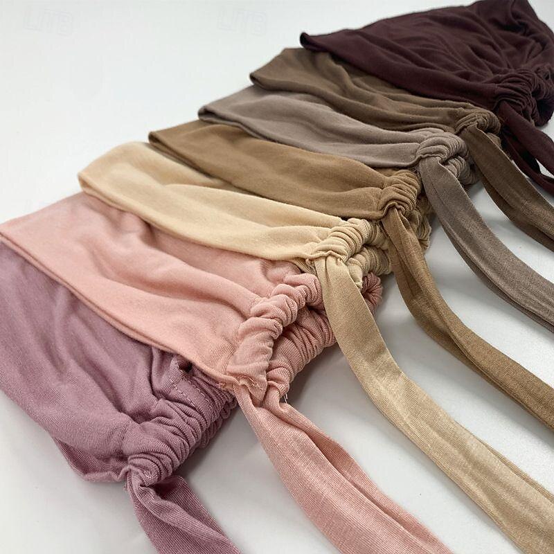 Muslim Underscarf Women Veil Hijab Bonnet Solid Color Scarf Turbans Head scarves For Female Hijab Cap Islamic Hat Turbante Mujer 2025 - $13.49 –P15