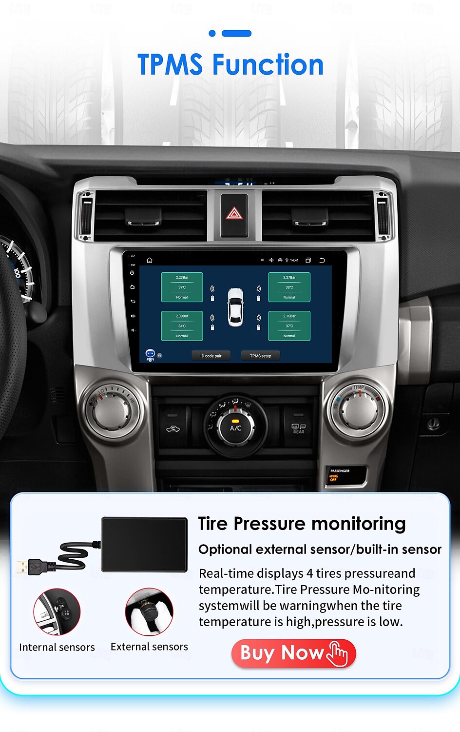 Автомобильное радио с Android 12 для Toyota 4runner 4runner 2009-2019, мультимедийный плеер, стерео, Wi-Fi, BT Carplay, головное устройство с навигацией 2025 - $264.29 –P12