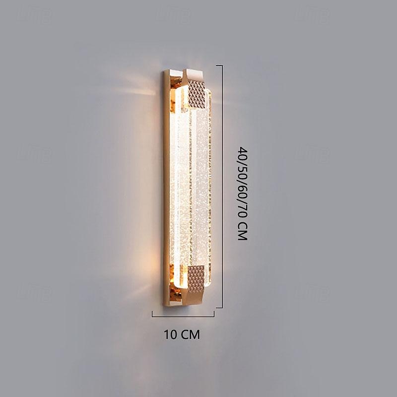 LED Crystal Wall Sconce 40/50/60/70cm Bedside Night Light, Cordless Modern Indoor Wall Light, Dimmable Wall Sconces Lighting Brass Wall Light for Bathroom Hallway Kitchen Mirror 110-120V 2026 - $371.69 –P1