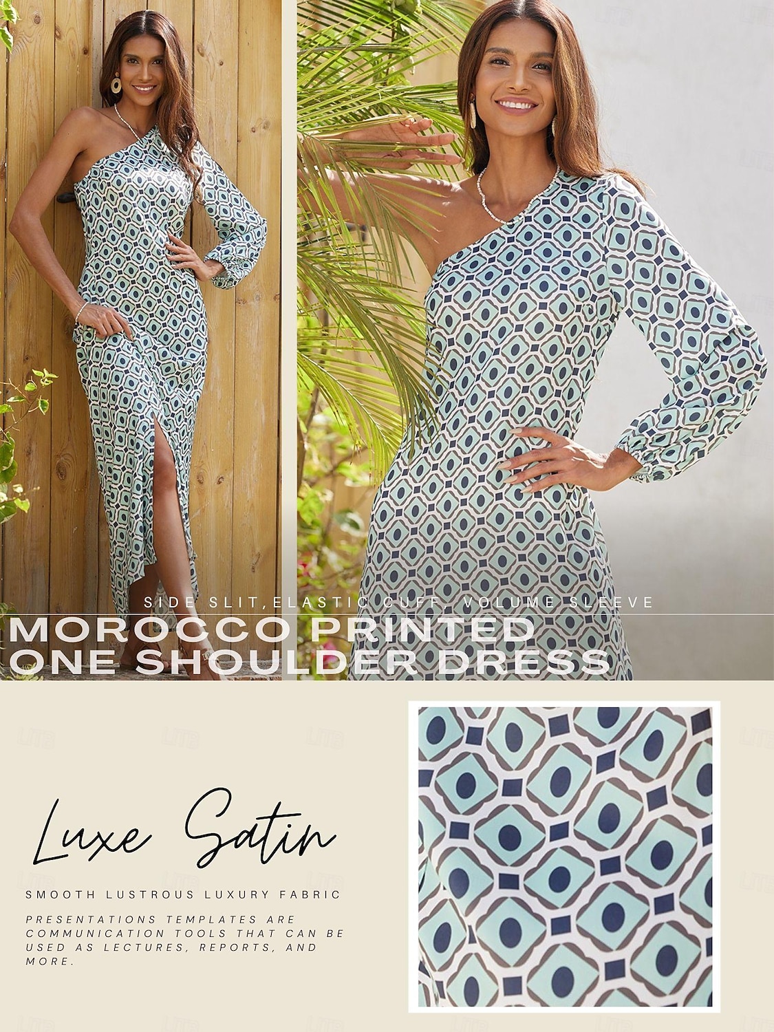 Geometric One Shoulder Maxi Dress 2025 - $34.99 –P1