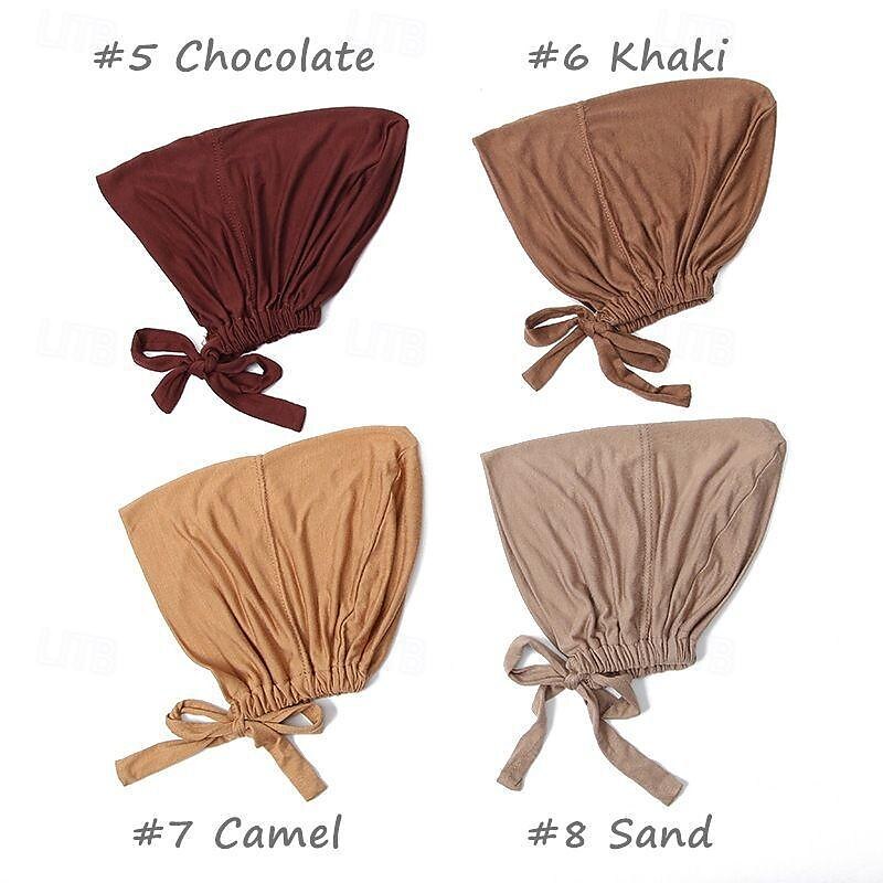 Muslim Underscarf Women Veil Hijab Bonnet Solid Color Scarf Turbans Head scarves For Female Hijab Cap Islamic Hat Turbante Mujer 2025 - $13.49 –P9