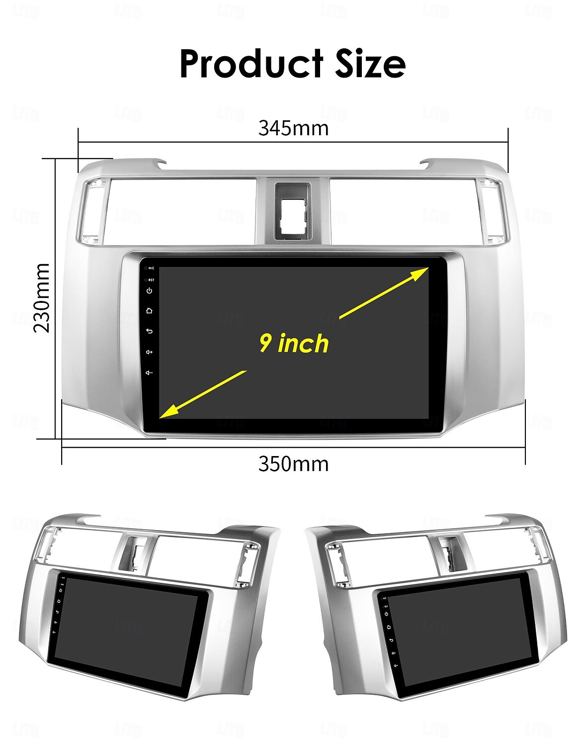 Автомобильное радио с Android 12 для Toyota 4runner 4runner 2009-2019, мультимедийный плеер, стерео, Wi-Fi, BT Carplay, головное устройство с навигацией 2025 - $264.29 –P4