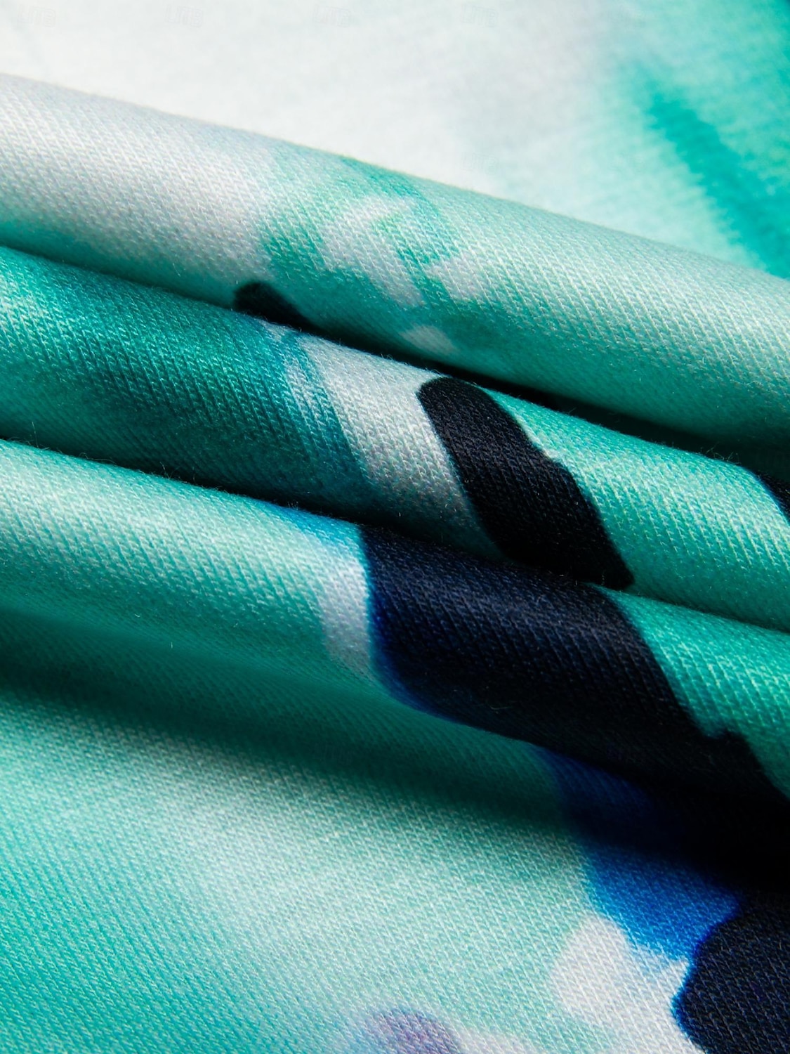 robe longue femme col en V imprimé tie-dye bleu vert blanc fente latérale décontractée plage été fluide confortable polyvalent manches courtes tailles disponibles mode de 2025 ? $51.99 –P4