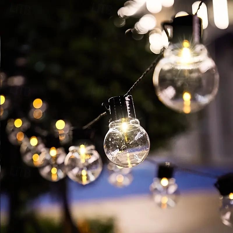 Solar Fairy Lights Outdoor 10/20/30 LED Outdoor Solar Bulbs Fairy Lights 8 Modes Waterproof IP65 Solar Powered Garden Fairy Light Lighting for Wedding Party Garden Yard Balcony 2025 - $37.99 –P9