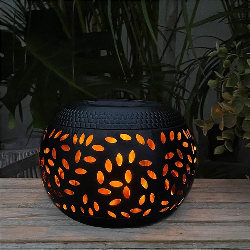 Outdoor Solar Table Garden Lights Dancing Flickering Flame Lamp Retro Metal Lamp For Patio Garden Pathway Yard Decor Lighting 1X 2025 - $32.99 –P4