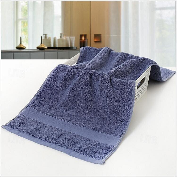 Asciugamano o asciugamano viso in tinta unita morbido e assorbente in cotone 100% per il bagno di casa del 2025 a $6.99 –P11