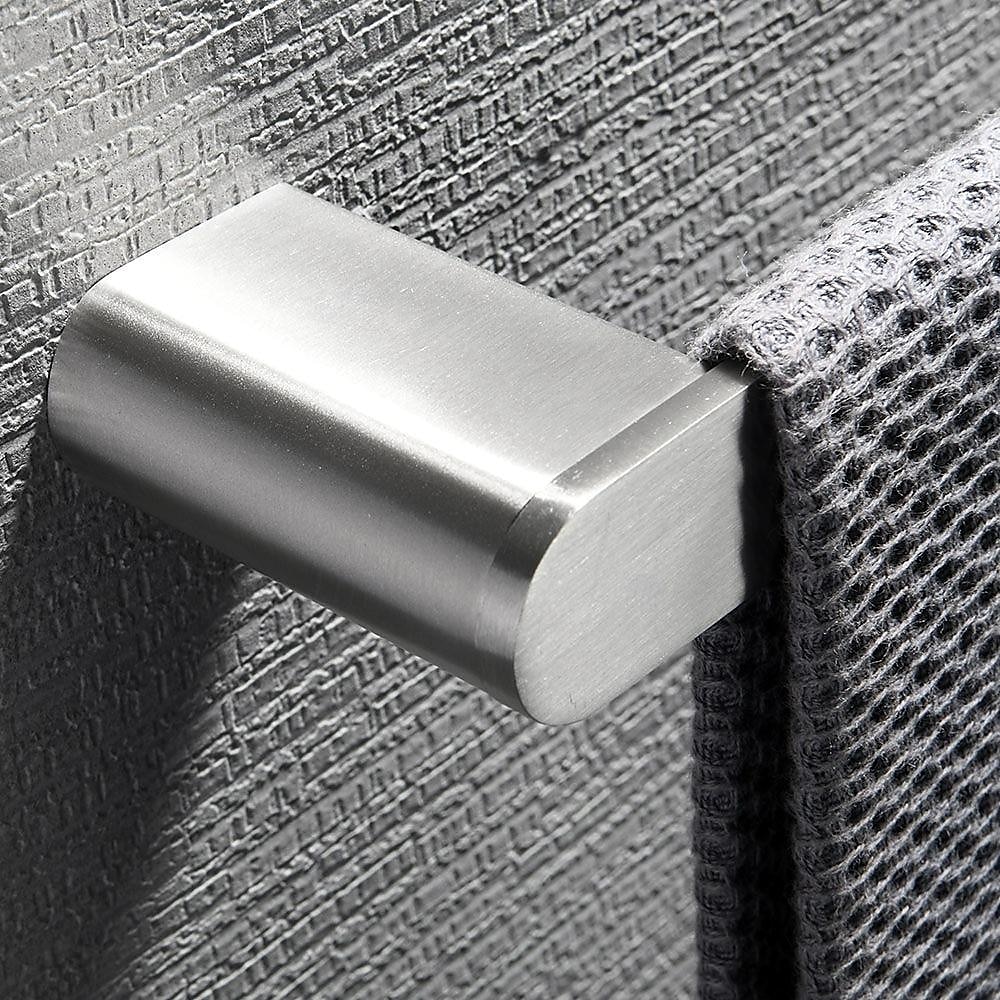 Bathroom Accessory Set Wall Mounted Brushed Stainless Steel Include Robe Hook Towel Bar Toilet Paper Holder with Mobile Phone Storage Shelf Towel Holder and Roll Paper Shelf 1or 3pcs 2025 - $49.99 –P8