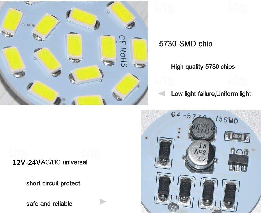 LED Ceiling Light G4 5730SMD Side Pin Be-pin 3W LED AC/DC 12V 24V DC 15 Leds Warm White  Red Green Blue Spotlight LED Corn Bulb Light 10 PCS 2025 - $38.99 –P4