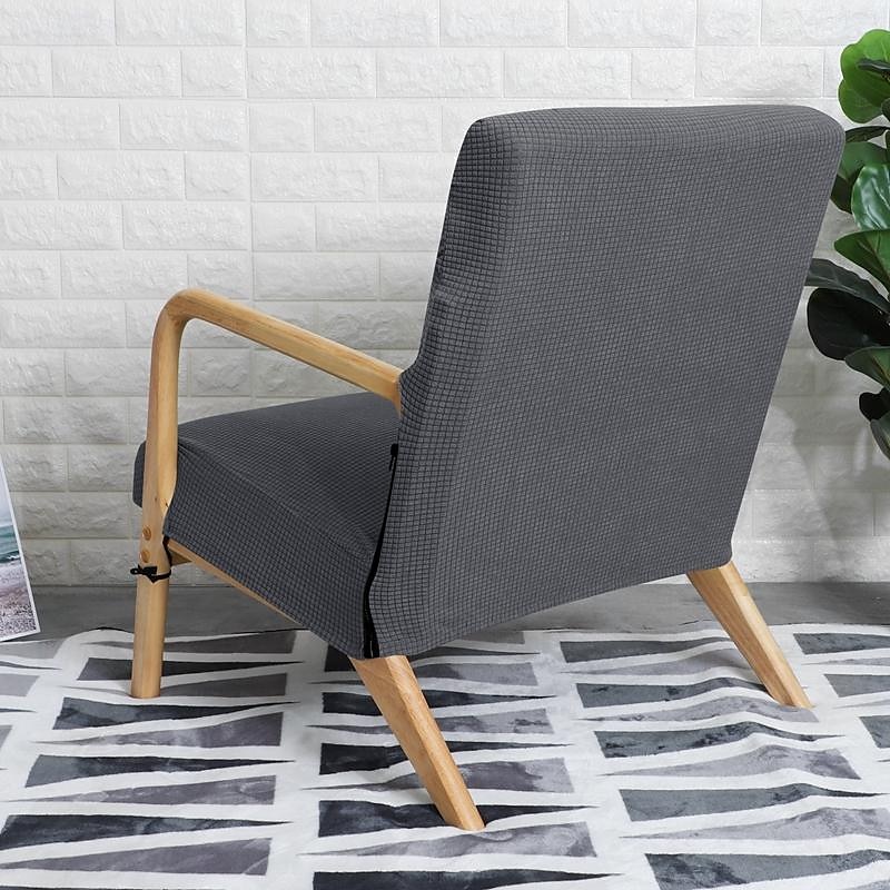 husă de scaun rezistentă la apă husă de scaun casual jacquard elastic cu închidere cu fermoar protector de mobilier uni de culoare solidă lavabilă detașabilă pentru un singur scaun 1buc 2025 - $18.99 –P8