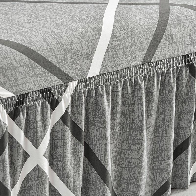 blommigt tryckt sofföverdrag stretch överdrag med kjol, mjukt slitstarkt sofföverdrag 1 st spandex tyg tvättbart möbelskydd passar fåtölj sits/lovesat/soffa/xl soffa/l form soffa 2025 - $27.99 –P8