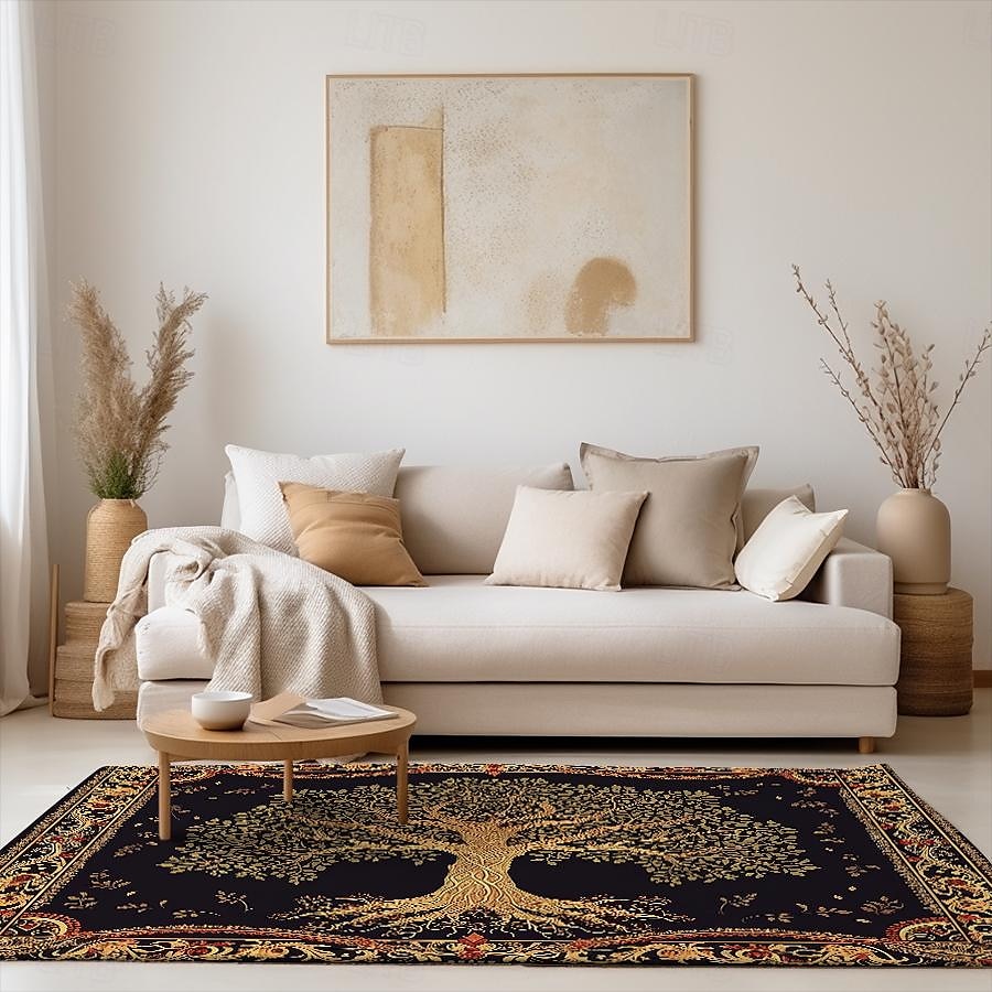 Baum des Lebens, Vintage-Boho-Teppich, Küchenmatte, rutschfeste, ölbeständige Bodenmatte, Wohnzimmerteppich, Innen- und Außenmatte, Schlafzimmerdekoration, Badezimmermatte, Eingangsteppich, Fußmatte 2025 - $15.49 –P16