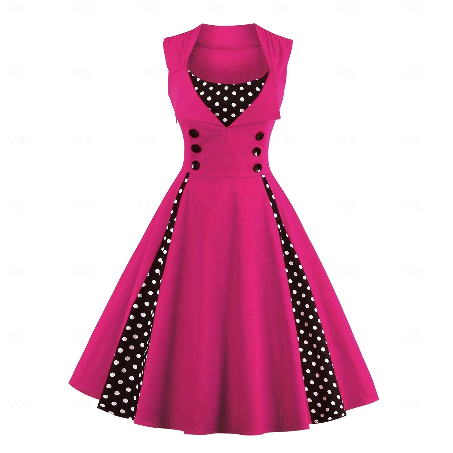 Buline 1950 Rochie de Cocktail Rochii O rochie de linie Rochie Flare Buline Pentru femei Mascaradă Evenimente / Petrecere Petrecerea Burlăcițelor Adulți Rochie Rochii de acasă 2025 - $38.99 –P2