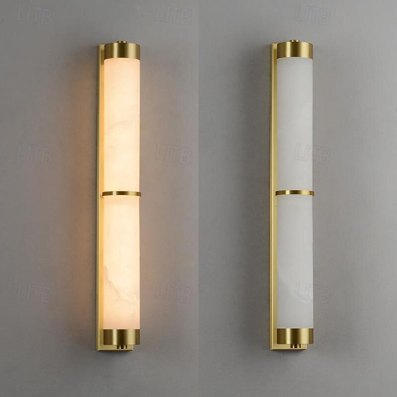 Lampade Da Parete In Marmo Lampada Impermeabile Da 60 Centimetri Tutto In Rame Soggiorno Sfondo Semplice E Moderno Cinese Camera Da Letto Comodino del 2025 a $448.09 –P4