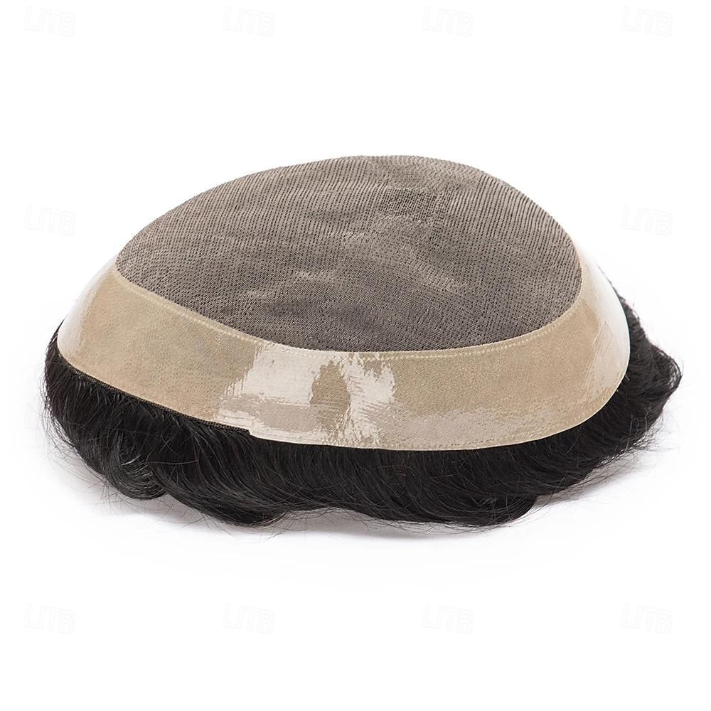 Miesten Remy-hius Tupeet Laineita Monofilamentti / 100% käsinsidottu / Täysi pitsi Paras laatu / Luonnollinen hiusviiva / 100% Neitsyt Juhla / Ystävänpäivä / Arki-asut 2025 - $188.99 –P4