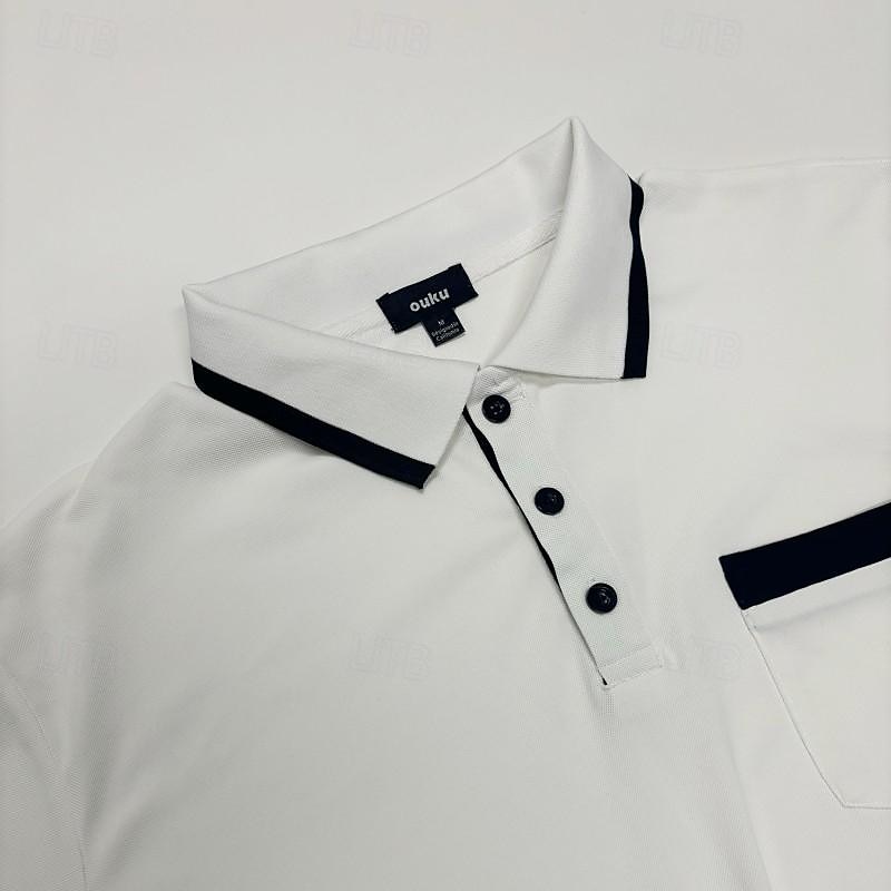 Ανδρικά Button Up Polos Business Polo Επιχείρηση Causal Ριμπ γιακά πόλο Κοντομάνικο Μοντέρνα Βασικό Σκέτο Κλασσικό Καλοκαίρι Κανονικό Λευκό Ρουμπίνι Σκούρο μπλε Γκρίζο Μπλε Απαλό Button Up Polos 2025 - $21.99 –P4