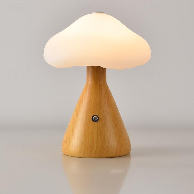 Lâmpada de cogumelo regulável portátil para quarto, lâmpada de cabeceira led com carregamento usb, luz noturna sem fio para decoração de casa de 2025 por $27.99 –P9