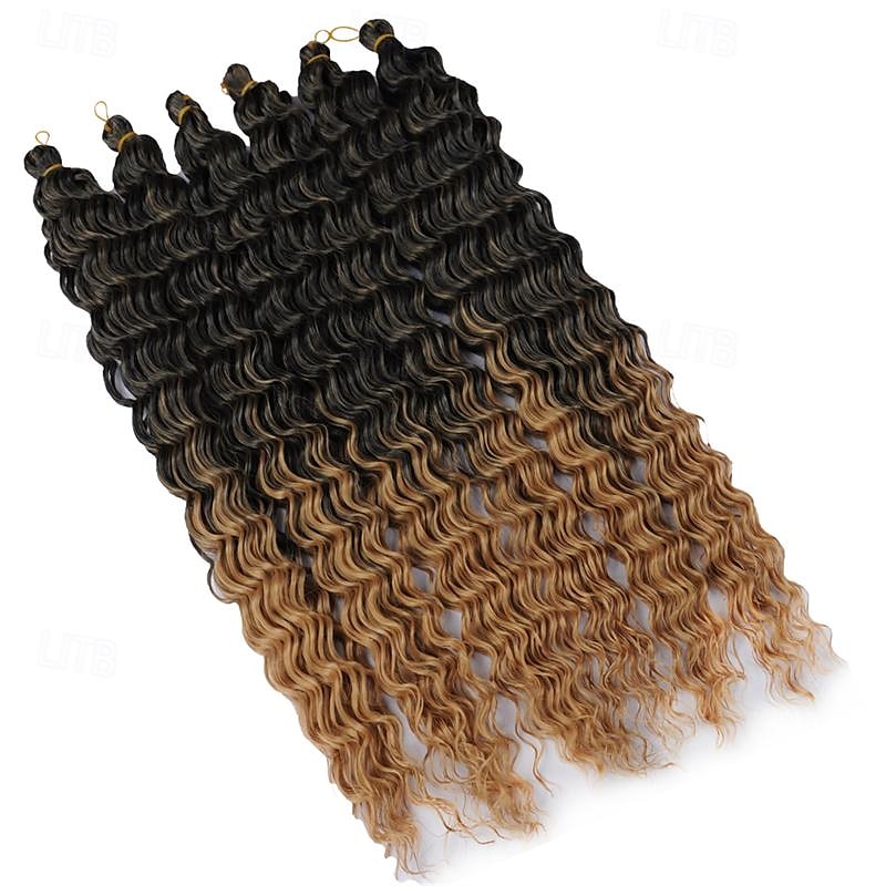 cabelo de crochê latino-americano 14 polegadas 18 polegadas 22 polegadas 6 unidades / pacote havaí onda profunda cabelo de crochê onda do mar cabelo sintético trança extensões de cabelo de crochê de 2026 por $80.99 –P7