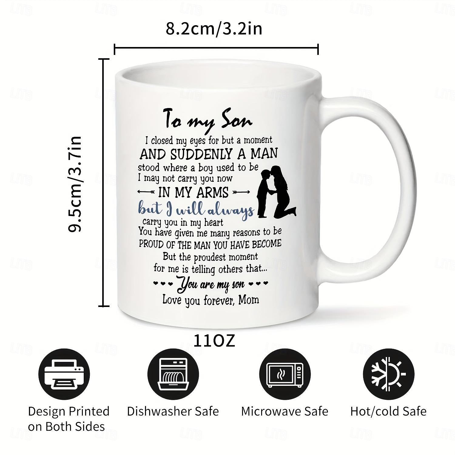 1pc Birthday Gift Mug For Son 11oz Ceramic Coffee Mug To My Son Love Mom Touching Quote Great Xmas Gift Graduation Present For Him Christmas Mother Son Gift 2026 - $16.99 –P1