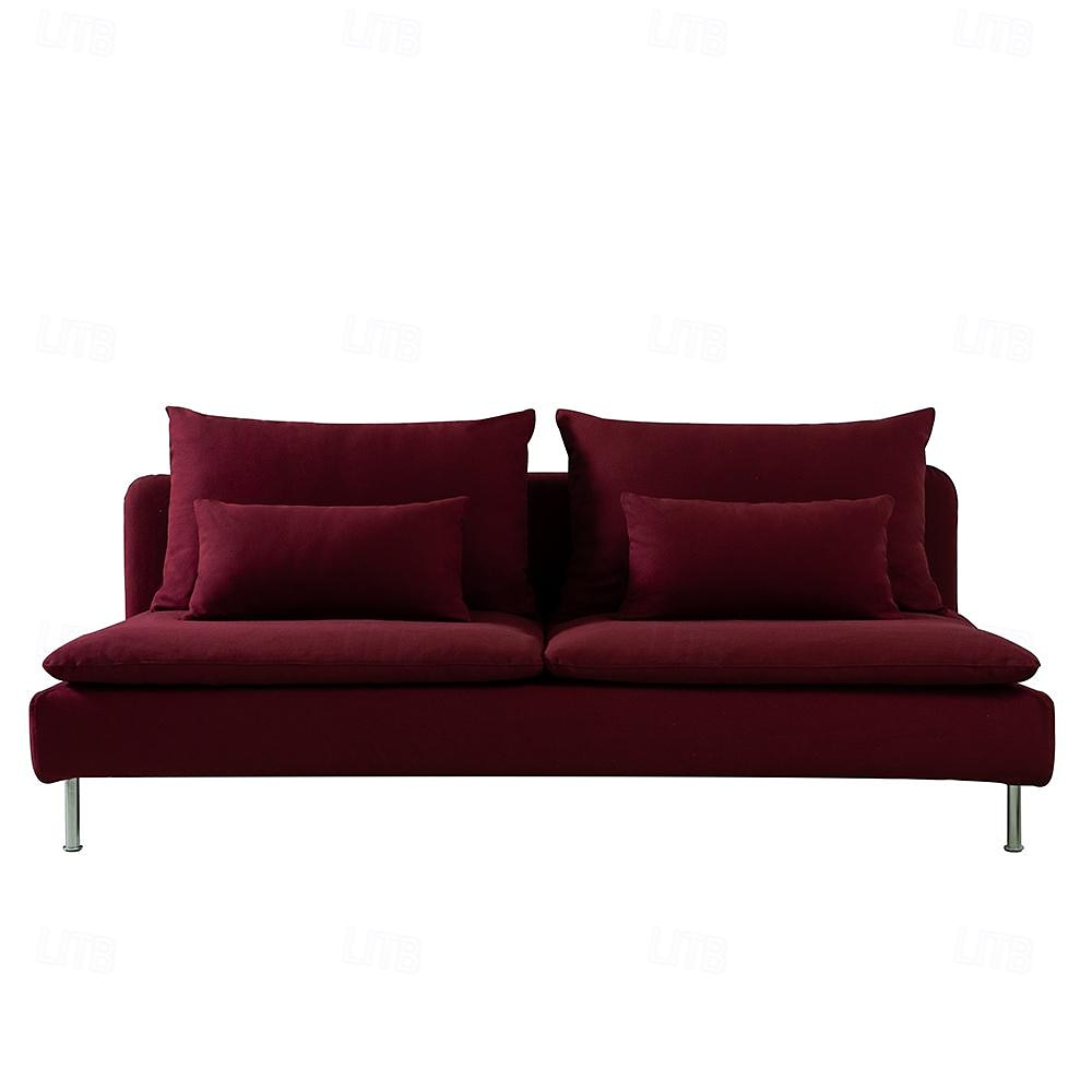 100% Bomull 3-seters Seksjonsdeksel Ensfarget Vatterte Bomullsglidere 8stk Futon Deksel Sett 2025 - $305.59 –P7