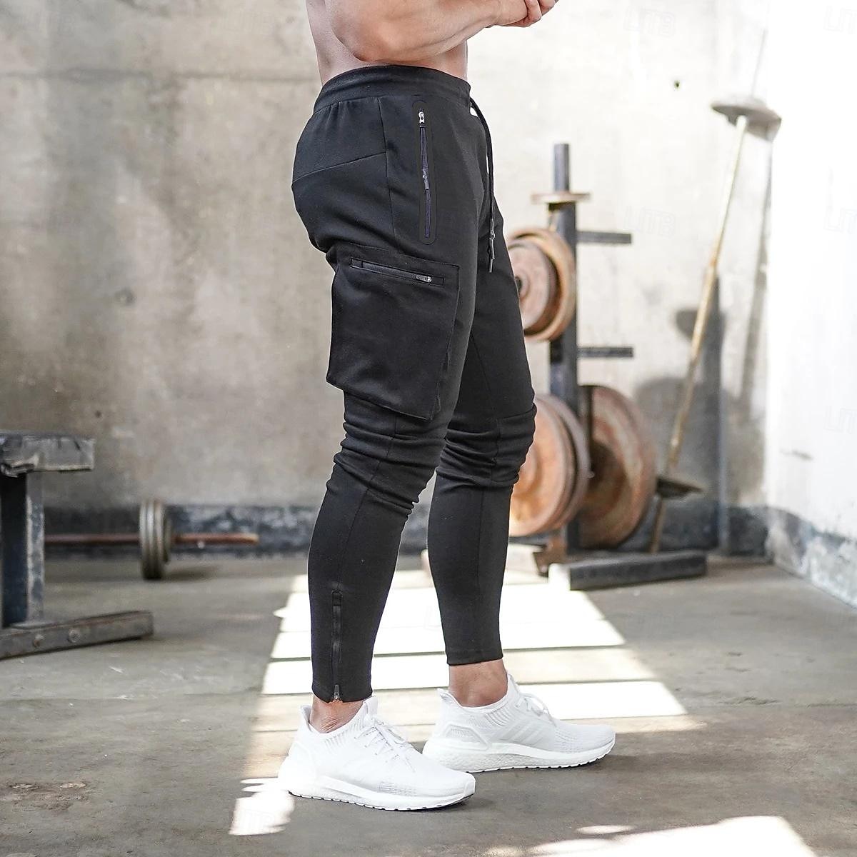 Homme Joggings Pantalon Jogging Pantalon Jogger Cordon Boucle de serviette Poche zippée Couleur Pleine Respirable Séchage rapide Athlétique Fin de semaine Vêtement de rue Casual Sport Athleisure Mince de 2025 ? $11.59 –P12