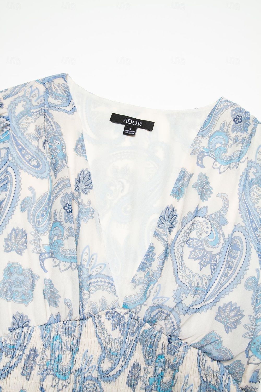 šifon svatební host paisley print elastický pas maxi šaty 2025 - $82.99 –P4