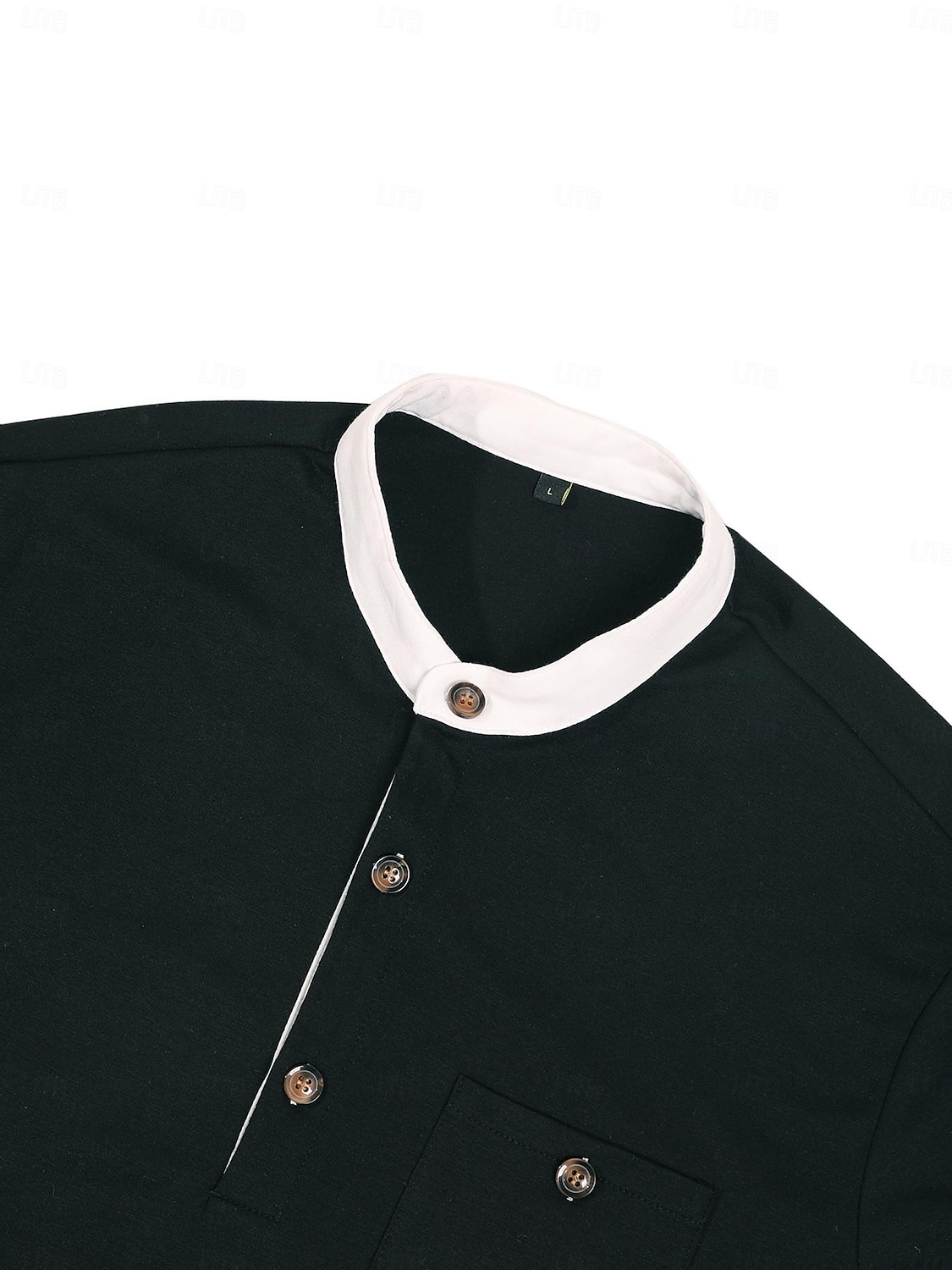 Férfi Póló Henley ing Tee Top Hosszú ujjú ing Hosszú ujj Színes Divat Dizájn Alap Kollázs Henley Vakáció Utca Alkalmi Tavasz & Ősz Fekete Tengerészkék Narancssárga Henley póló 2025 - $21.99 –P6