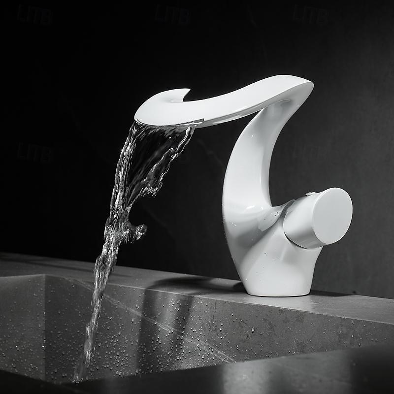 بالوعة الحمام الحنفية - شلال مطلي تركيب خارج التعامل مع واحد ثقب واحدBath Taps 2025 - $249.47 –P6