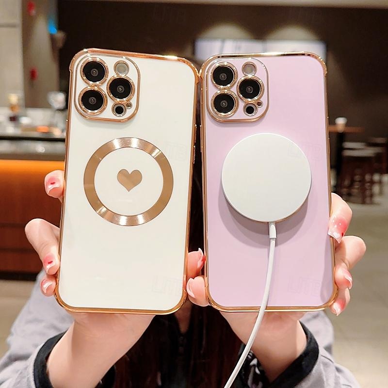 2025年 電話 ケース 用途 iPhone 16 iPhone 15 プロマックスプラス iPhone 14 13 12 Pro Max Plus バックカバー ワイヤレス充電をサポート 耐衝撃 ハート TPU 仕上げ コレクション – $13.99 –P15
