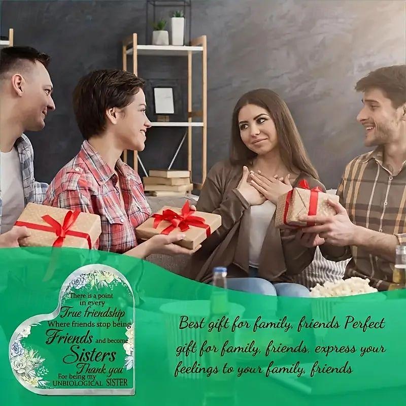 Acrylic Heart Plaque Friends Gifts For Women Friendship Bestie Gifts For Woman Best Sunflower Flower Gift Unbiological Sister Gift Christmas Birthday Gift Thank You Gift For Women Acrylic Friendship 2025 - $9.49 –P4