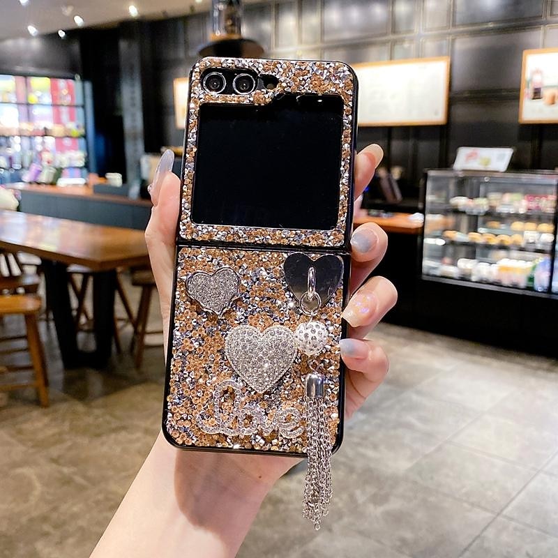 teléfono Funda Para Samsung galaxia Z Flip 7 Z Flip 6 Z Flip 5 Z Flip 4 Z Flip 3 Funda Trasera Brillo ostentoso brillante Antigolpes TPU Brillante Metal 2025 - $9.99 –P16