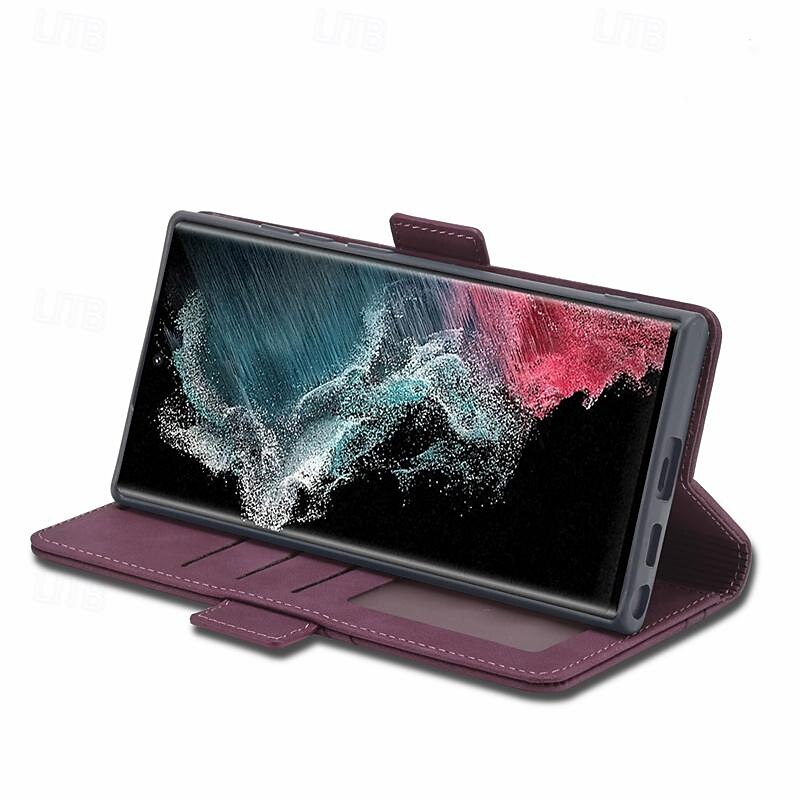 телефон Кейс для Назначение SSamsung Galaxy S24 S23 S22 S21 Ultra Plus A54 A34 A14 Примечание 20 10 Кошелек для карт Откидная подножка Разъем для карты Защита от удара Ретро ТПУ Кожа PU 2025 - $17.99 –P7